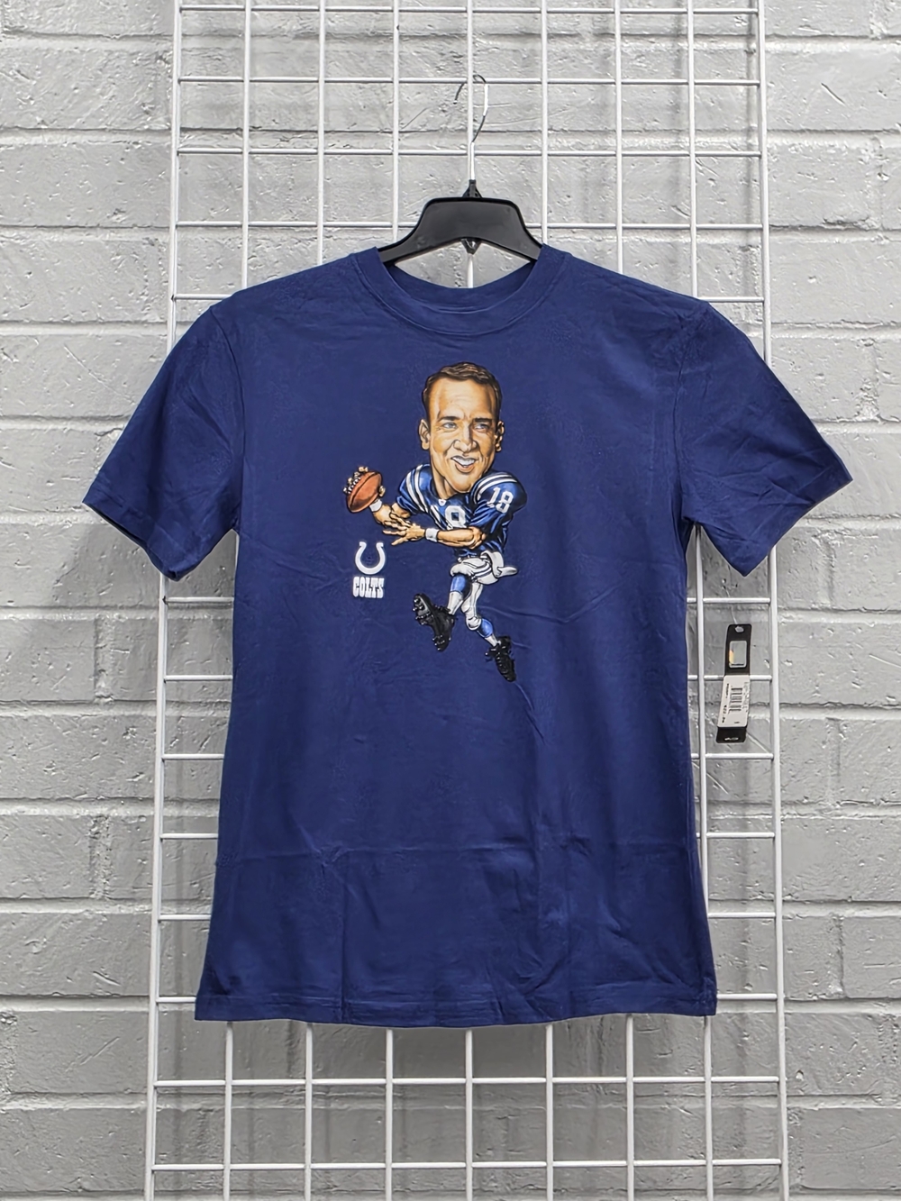NFL Indiana Colts Payton Manning Graphic T-shirt Youth X-Large Royal Blue Color